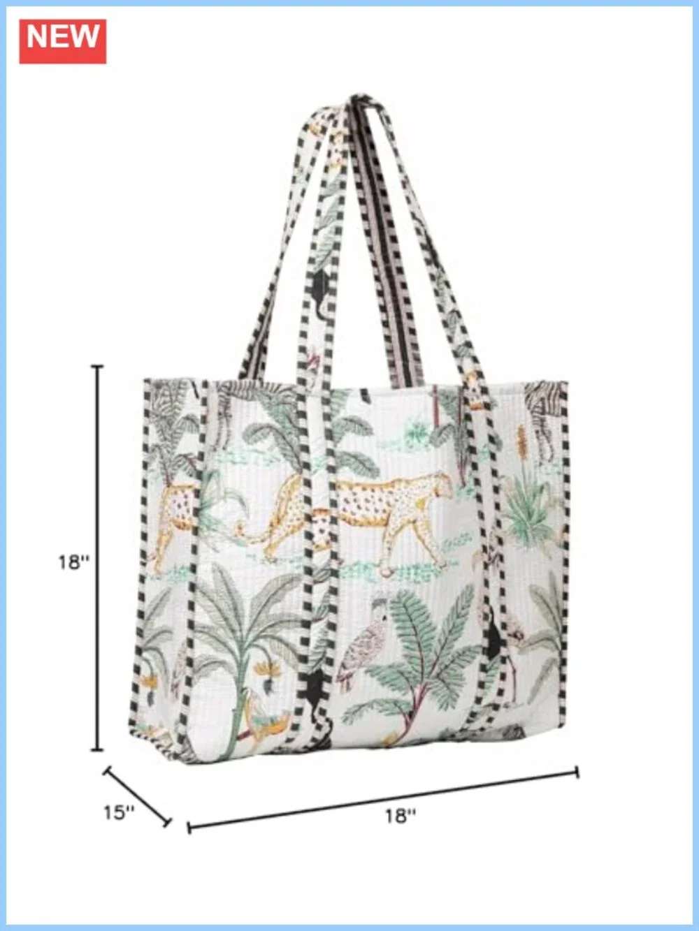 Ethnic Printed Cotton Tote Bag Handmade Shoulder Shopping Bag Boho Hippie